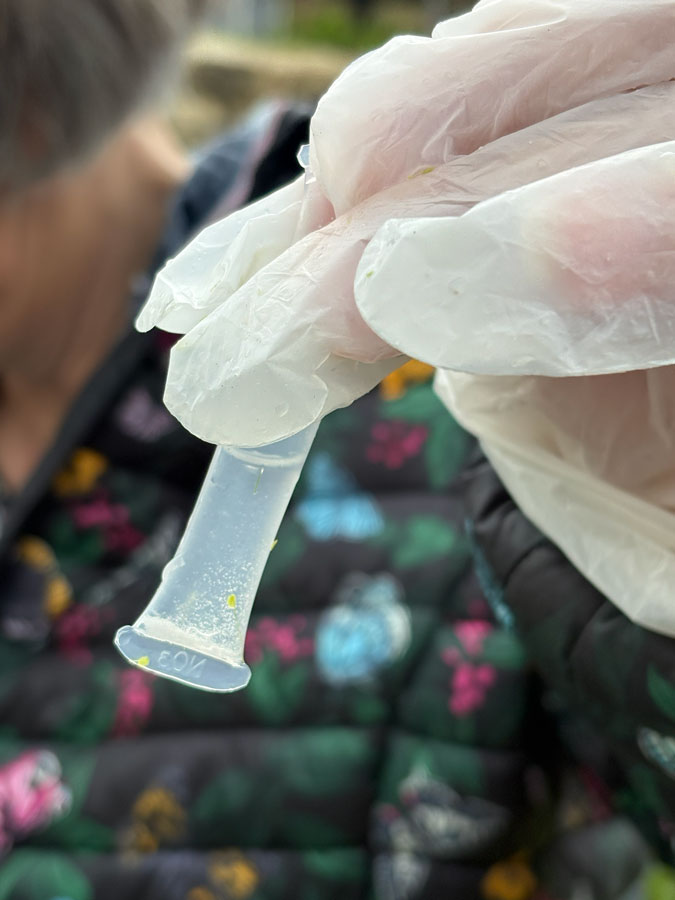 measuring sample